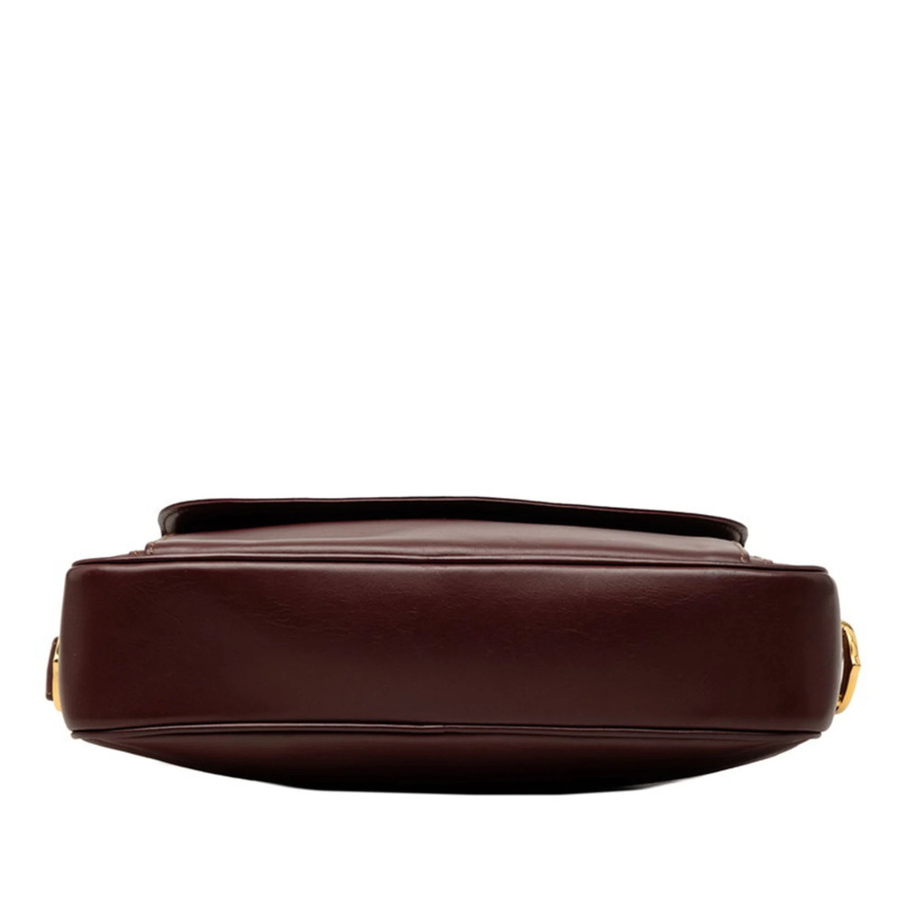 Cartier Must Line Crossbody Shoulder Bag, Red/Bordeaux Leather, Women's. - Picture 3 of 5